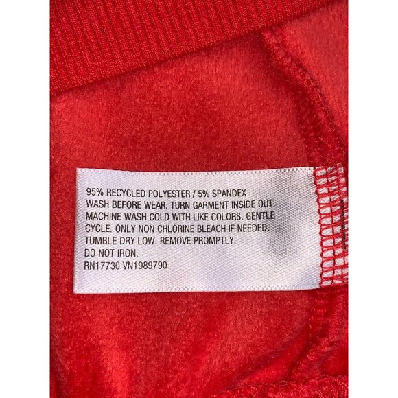 Cat & Jack Girls Red Velour Ruffle Long Sleeve Embellished Heart Design Size XS - Picture 8 of 8